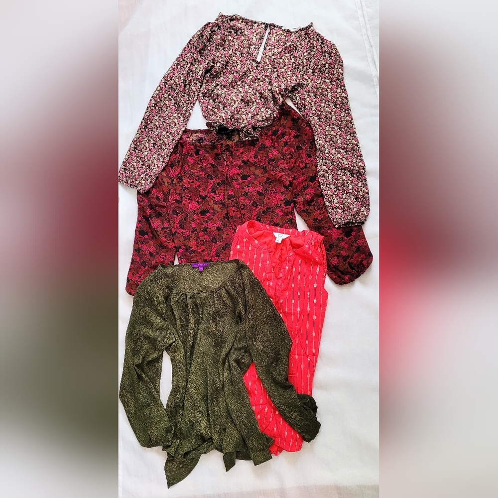 NWOT!Lulu's Lush Fall Cozy Top Set Boho Women's Garden Party Blouse Bundle Small